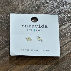 Pura Vida Women's Opal & Silver Color Stud Earrings